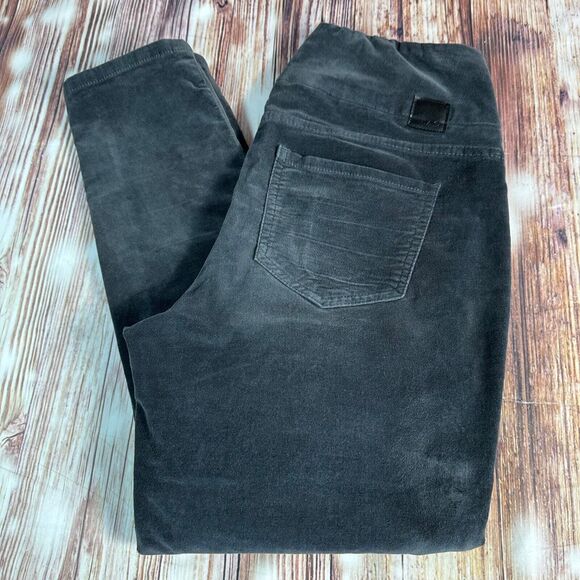 Jag Jeans Pants - Jag Jeans HIGH RISE SKINNY Womens Size 4 Grey Pull On Velour Velvet Pants 27x30